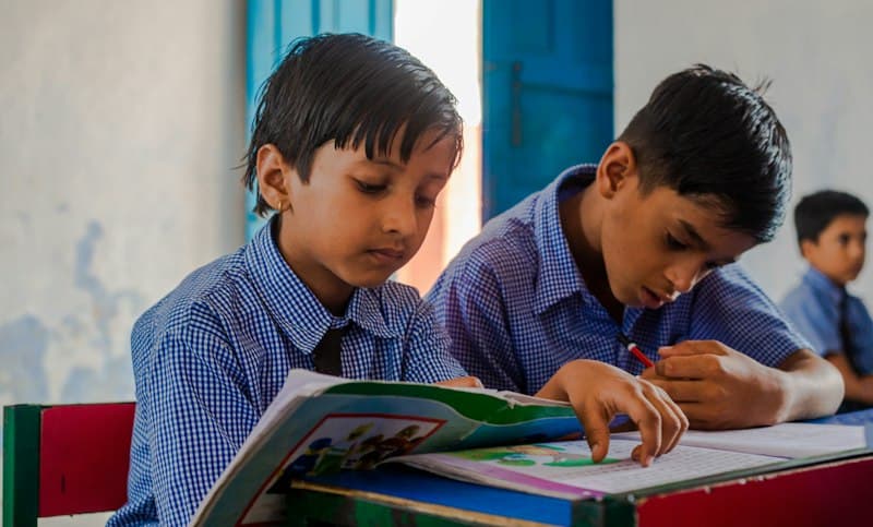 Children at one of our support programmes